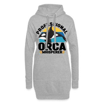 Meeresbiologe - Hoodie-Kleid - Grau meliert - Vorne