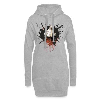 Ail - Sweat-shirt à capuche long Femme - gris chiné - Devant
