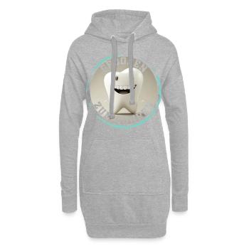 Geboren zum Bohren - Zahnarzt Zahn Backenzahn - Hoodie-Kleid - Grau meliert - Vorne