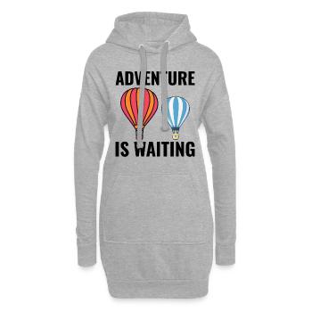 Montgolfière Montgolfière Montgolfière - Sweat-shirt à capuche long Femme - gris chiné - Devant