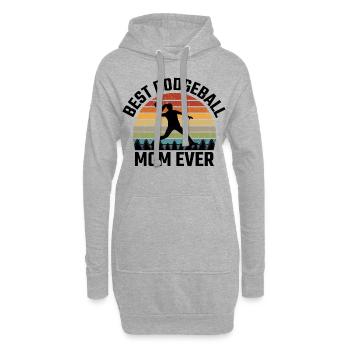 Dodgeball Maman Mère Sports Drôle - Sweat-shirt à capuche long Femme - gris chiné - Devant