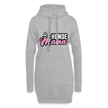 Hunde Mama, Dog Mum - Hoodie-Kleid - Grau meliert - Vorne