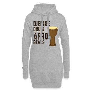 Djembé Player Drummer Music Drum Musicien - Sweat-shirt à capuche long Femme - gris chiné - Devant