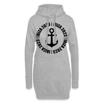 Ibiza 2023 - Hoodie-Kleid - Grau meliert - Vorne