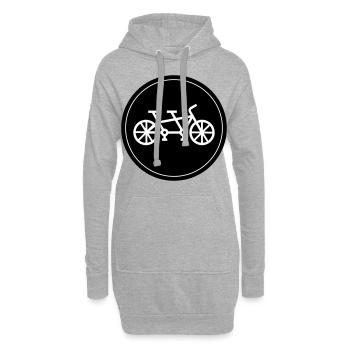 Fahrrad tandem - Hoodie-Kleid - Grau meliert - Vorne