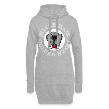 Weimaraner - Sweat-shirt à capuche long Femme - gris chiné - Devant