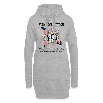 Philatelie Briefmarkensammler Sammler Philatelist - Hoodie-Kleid - Grau meliert - Vorne