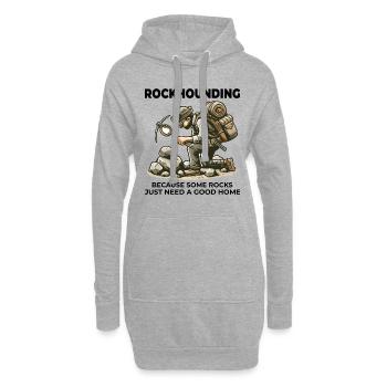 Gesteinssammler Geologie Fossiliensammler - Hoodie-Kleid - Grau meliert - Vorne