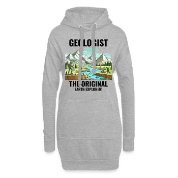Géologue : L’explorateur de la Terre original ! Géologie - Sweat-shirt à capuche long Femme - gris chiné - Devant