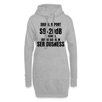 Rapport humoristique d’opérateur radioamateur amateur - Sweat-shirt à capuche long Femme - gris chiné - Devant