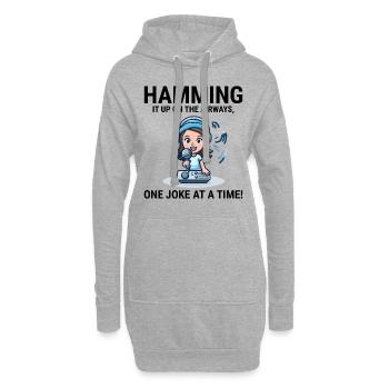 Opérateur Radio amateur DJ comique drôle dicton - Sweat-shirt à capuche long Femme - gris chiné - Devant
