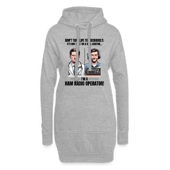 Real Doctor vs Amateur Ham Radio Operator - Hoodie Dress - heather grey - Front