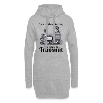 Vintage Ham Radio Operator Funny - Hoodie Dress - heather grey - Front