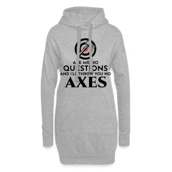 Axt Werfen Axt Werfer Holzfäller Vintage Lustig - Hoodie-Kleid - Grau meliert - Vorne