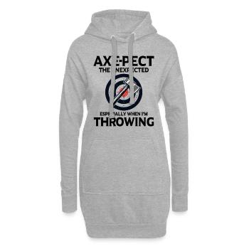 Axe-pect le bûcheron lanceur de hache inattendu - Sweat-shirt à capuche long Femme - gris chiné - Devant