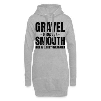 Conduite de gravier hilarante : vélo tout-terrain - Sweat-shirt à capuche long Femme - gris chiné - Devant