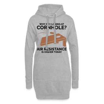 Warum verliere ich bei Cornhole? Höherer Luftwiderstand - Hoodie-Kleid - Grau meliert - Vorne