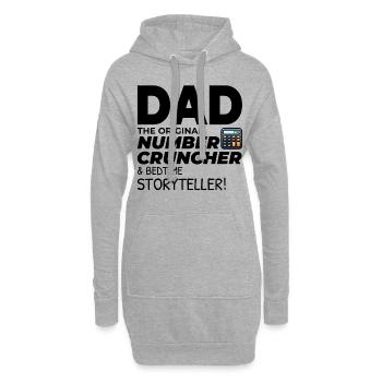 Buchhalter Papa Buchhaltung Finanzen Finanzen Lustig - Hoodie-Kleid - Grau meliert - Vorne