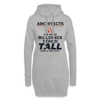 Architekten Humorvolle Höhen Konstruktion Lustig - Hoodie-Kleid - Grau meliert - Vorne