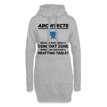 Architekt Zeichentisch Konstruktion Architektur - Hoodie-Kleid - Grau meliert - Vorne