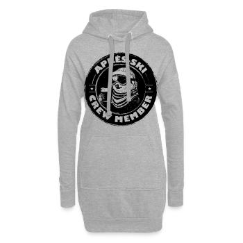 Faultier Apres Ski Team Spruch - Hoodie-Kleid - Grau meliert - Vorne