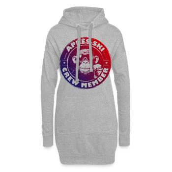 Affe Apres Ski Team Spruch Bunt - Hoodie-Kleid - Grau meliert - Vorne