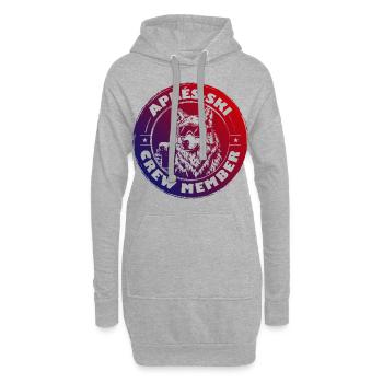 Wolf Après Ski Team Saying Colorful - Hoodie Dress - heather grey - Front