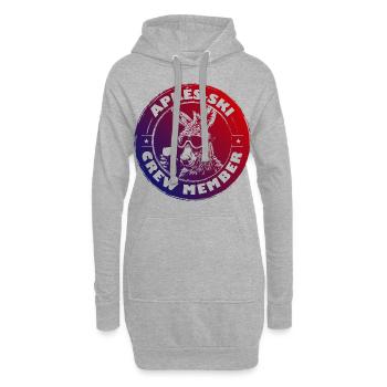 Esel Apres Ski Team Spruch Bunt - Hoodie-Kleid - Grau meliert - Vorne