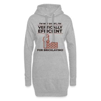 Maçon Maçon Maçon Vertical Efficacité Emploi - Sweat-shirt à capuche long Femme - gris chiné - Devant