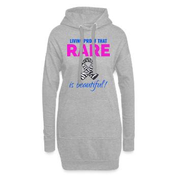 Sensibilisation aux maladies rares Rare is Beautiful - Sweat-shirt à capuche long Femme - gris chiné - Devant