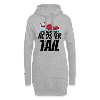Rooster Tail Rumble: Wasserflugzeug-Rennspaß - Hoodie-Kleid - Grau meliert - Vorne