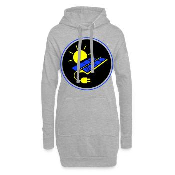 Photovoltaic system symbol solar energy - Hoodie Dress - heather grey - Front