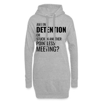 Travail Mèmes Bureau-Humour Lieu De Travail Drôle - Sweat-shirt à capuche long Femme - gris chiné - Devant