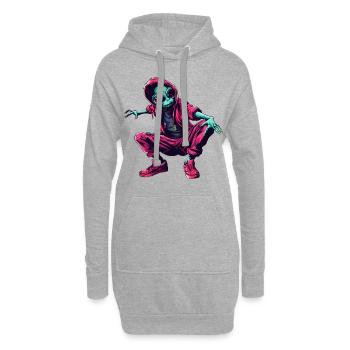 Danseur extraterrestre - Sweat-shirt à capuche long Femme - gris chiné - Devant