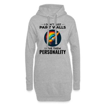Hausmaler Wandmalerei Innenarchitekt - Hoodie-Kleid - Grau meliert - Vorne