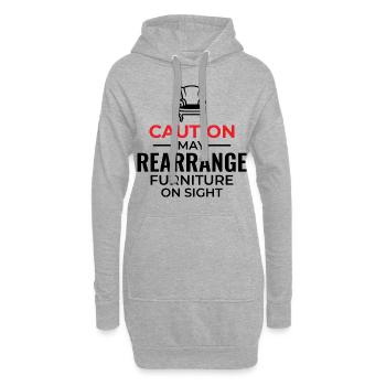 Innenarchitekt Dekorationsdesign Profi - Hoodie-Kleid - Grau meliert - Vorne