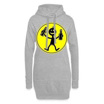 Drinking Bier - Hoodie-Kleid - Grau meliert - Vorne