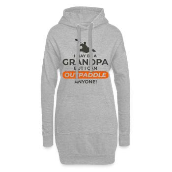 Kajakfahren Gradpa Kajak Kanu Kajakfahrer Lustig - Hoodie-Kleid - Grau meliert - Vorne