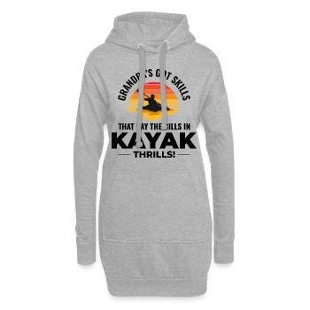 Kajakfahren Gradpa Kajak Kanu Kajakfahrer Lustig - Hoodie-Kleid - Grau meliert - Vorne