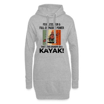 Kajakfahren Gradpa Kajak Kanu Kajakfahrer Lustig - Hoodie-Kleid - Grau meliert - Vorne