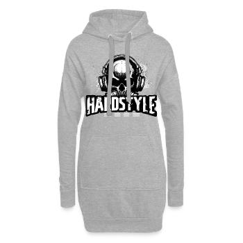 Hardstyle - Sweat-shirt à capuche long Femme - gris chiné - Devant