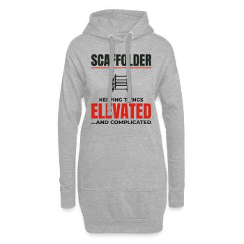 Plate-forme d’échafaudage d’échafaudage de constructeur d’échafaudages - Sweat-shirt à capuche long Femme - gris chiné - Devant