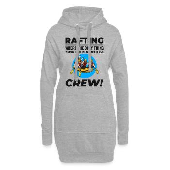 Rafting Team Raft Wildwasser Rafter Paddel Lustig - Hoodie-Kleid - Grau meliert - Vorne