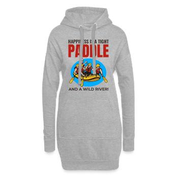Rafting Team Floß Wildwasser Rafter Paddel Lustig - Hoodie-Kleid - Grau meliert - Vorne