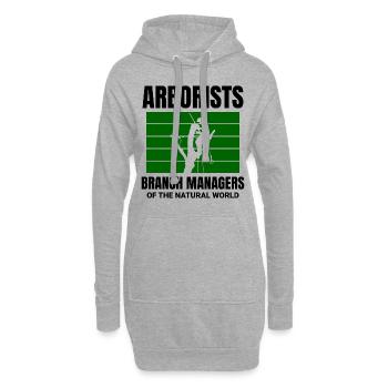 Baumpfleger Baumchirurg Kletterer Klettertrimmer - Hoodie-Kleid - Grau meliert - Vorne