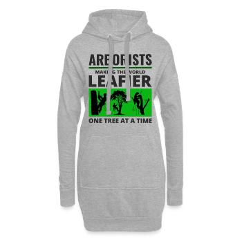 Baumpfleger Baumchirurg Kletterer Klettertrimmer - Hoodie-Kleid - Grau meliert - Vorne