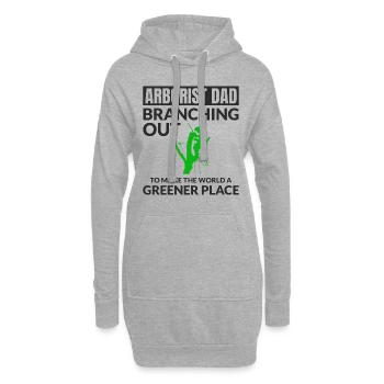 Baumpfleger Baumchirurg Kletterer Klettertrimmer - Hoodie-Kleid - Grau meliert - Vorne