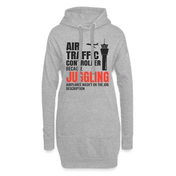 Fluglotse ATC Aviation Humor Flugzeug - Hoodie-Kleid - Grau meliert - Vorne