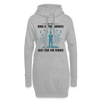 Fluglotse ATC Aviation Humor Flugzeug - Hoodie-Kleid - Grau meliert - Vorne