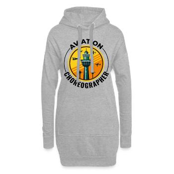 Fluglotse ATC Aviation Humor Flugzeug - Hoodie-Kleid - Grau meliert - Vorne